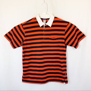 Patagonia Striped Polo Red White Size Medium